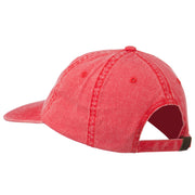 Eagle with Star Circle Embroidered Washed Cap