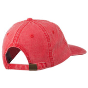 Eagle with Star Circle Embroidered Washed Cap