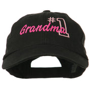 Number 1 Grandma Embroidered Cotton Cap