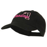 Number 1 Grandma Embroidered Cotton Cap