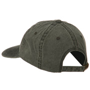 Eagle with Star Circle Embroidered Washed Cap