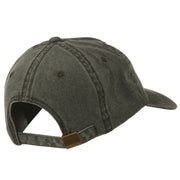 Eagle with Star Circle Embroidered Washed Cap