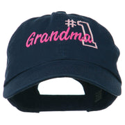 Number 1 Grandma Embroidered Cotton Cap