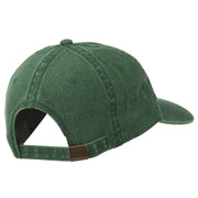 Eagle with Star Circle Embroidered Washed Cap