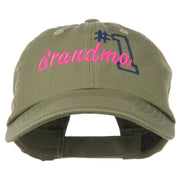 Number 1 Grandma Embroidered Cotton Cap