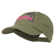 Number 1 Grandma Embroidered Cotton Cap