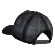 101st Airborne Vietnam Veteran Patched Solid Cotton Twill 5 panel Mesh Back Cap - Black OSFM
