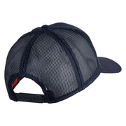 Navy USN Veteran Patched Solid Cotton Twill Mesh Cap - Navy OSFM