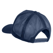 101st Airborne Vietnam Veteran Patched Solid Cotton Twill 5 panel Mesh Back Cap - Navy OSFM