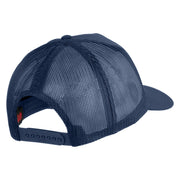 101st Airborne Vietnam Veteran Patched Solid Cotton Twill 5 panel Mesh Back Cap - Navy OSFM
