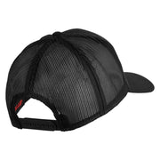Navy USN Veteran Patched Solid Cotton Twill Mesh Cap - Black OSFM