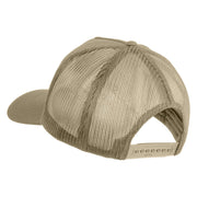 101st Airborne Vietnam Veteran Patched Solid Cotton Twill 5 panel Mesh Back Cap - Khaki OSFM