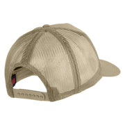 101st Airborne Vietnam Veteran Patched Solid Cotton Twill 5 panel Mesh Back Cap - Khaki OSFM