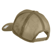 Navy USN Veteran Patched Solid Cotton Twill Mesh Cap - Khaki OSFM