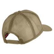 Navy USN Veteran Patched Solid Cotton Twill Mesh Cap - Khaki OSFM
