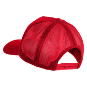 101st Airborne Vietnam Veteran Patched Solid Cotton Twill 5 panel Mesh Back Cap - Red OSFM