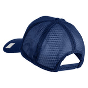 Navy USN Veteran Patched Solid Cotton Twill Mesh Cap - Royal OSFM