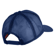 Navy USN Veteran Patched Solid Cotton Twill Mesh Cap - Royal OSFM