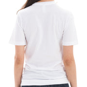 Colorful Pixel Ghost Embroidered Ring Spun Combed Cotton Short Sleeve Deluxe Jersey T-Shirt - White XS