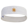 Golden Sun Icon Embroidered Cotton Twill Stretchable Hat Band - White OSFM