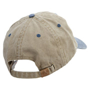 Argentina Map with Flag Logo Embroidered Pigment Dyed Wash Cap - Khaki-Navy OSFM