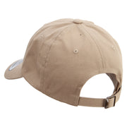 Sketch of Flying Swallow Embroidered Dad Style Unstructured Low Profile 6 panel Cotton Cap - Khaki OSFM