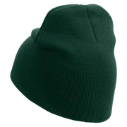 Licensed Star US Army Retired Military Embroidered 8 Inch Knitted Short Beanie - Dk-Green OSFM