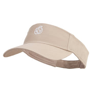 New York City Apple Embroidered Cotton Twill Sun Visor - Khaki OSFM