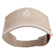 New York City Apple Embroidered Cotton Twill Sun Visor - Khaki OSFM