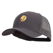 Jazz Music Show Icon Embroidered Solid Cotton Twill Low Profile Nylon Mesh Back Cap - Charcoal OSFM