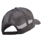 Jazz Music Show Icon Embroidered Solid Cotton Twill Low Profile Nylon Mesh Back Cap - Charcoal OSFM