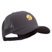 Jazz Music Show Icon Embroidered Solid Cotton Twill Low Profile Nylon Mesh Back Cap - Charcoal OSFM