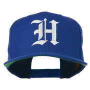 Old English H Embroidered Flat Bill Cap