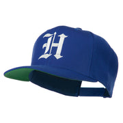 Old English H Embroidered Flat Bill Cap