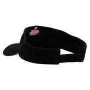 Father's Shoulder for Son Embroidered Pro Style Cotton Twill Washed Visor - Black-Grey OSFM