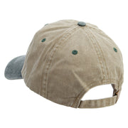 Argentina Map with Flag Logo Embroidered Pigment Dyed Wash Cap - Khaki-Green OSFM