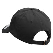 Sketch of Flying Swallow Embroidered Dad Style Unstructured Low Profile 6 panel Cotton Cap - Black OSFM