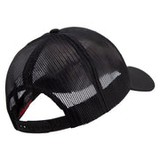 Jazz Music Show Icon Embroidered Solid Cotton Twill Low Profile Nylon Mesh Back Cap - Black OSFM