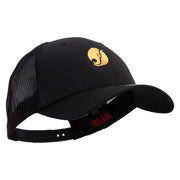 Jazz Music Show Icon Embroidered Solid Cotton Twill Low Profile Nylon Mesh Back Cap - Black OSFM