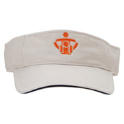 Father's Shoulder for Son Embroidered Pro Style Cotton Twill Washed Visor - Stone-Navy OSFM