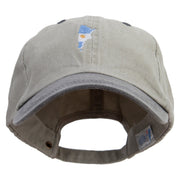 Argentina Map with Flag Logo Embroidered Pigment Dyed Wash Cap