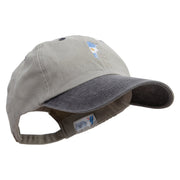 Argentina Map with Flag Logo Embroidered Pigment Dyed Wash Cap