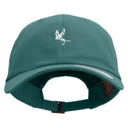 Sketch of Flying Swallow Embroidered Dad Style Unstructured Low Profile 6 panel Cotton Cap - Spruce OSFM