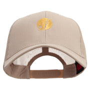 Jazz Music Show Icon Embroidered Solid Cotton Twill Low Profile Nylon Mesh Back Cap - Khaki OSFM