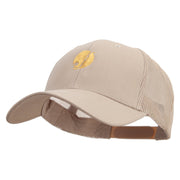 Jazz Music Show Icon Embroidered Solid Cotton Twill Low Profile Nylon Mesh Back Cap - Khaki OSFM