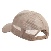 Jazz Music Show Icon Embroidered Solid Cotton Twill Low Profile Nylon Mesh Back Cap - Khaki OSFM