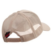 Jazz Music Show Icon Embroidered Solid Cotton Twill Low Profile Nylon Mesh Back Cap - Khaki OSFM