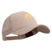 Jazz Music Show Icon Embroidered Solid Cotton Twill Low Profile Nylon Mesh Back Cap - Khaki OSFM