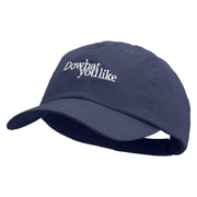 Do What You Like Embroidered Low Profile Dyed Cotton Twill Cap - Navy OSFM