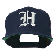 Old English H Embroidered Flat Bill Cap